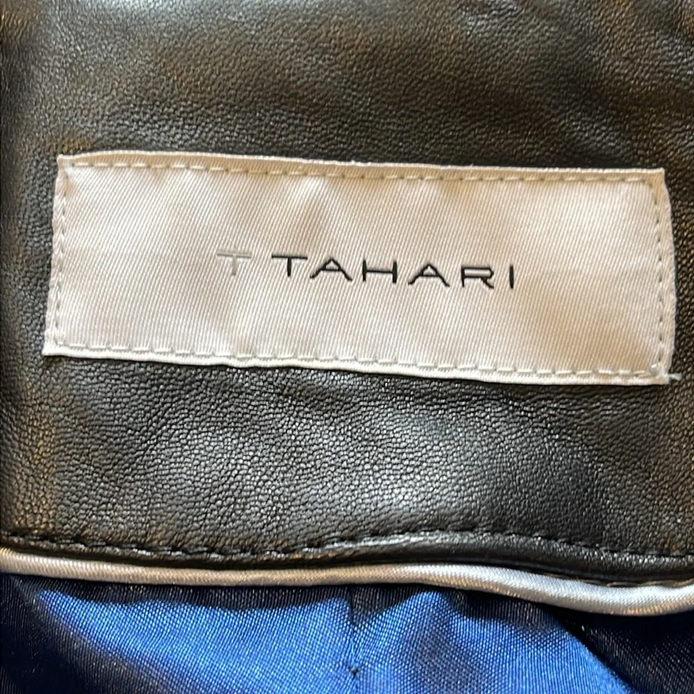 T Tahari Black Leather Jacket